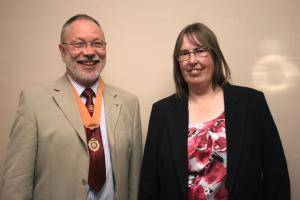 Incoming President Ian Wilcock with Karen McRostie